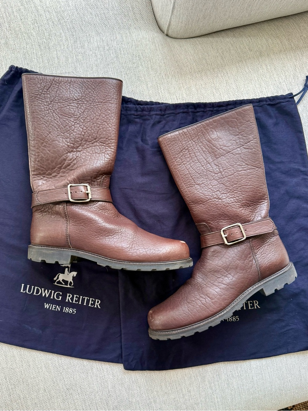 Austrian Ludwig Reiter Handmade Leather Biker Boots US 11 / UK 10 / EU 44